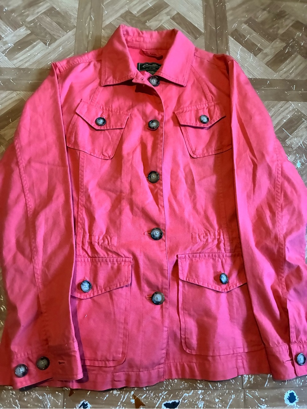 Eddie Bauer Coral Pink Utility Jacket